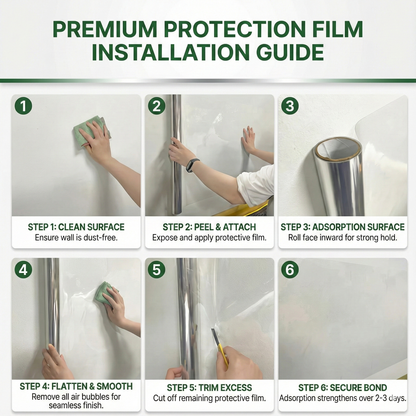 Self- Adhesive Transparent Electrostatic Wall Protection Film || Buy 1 Get 1 Free