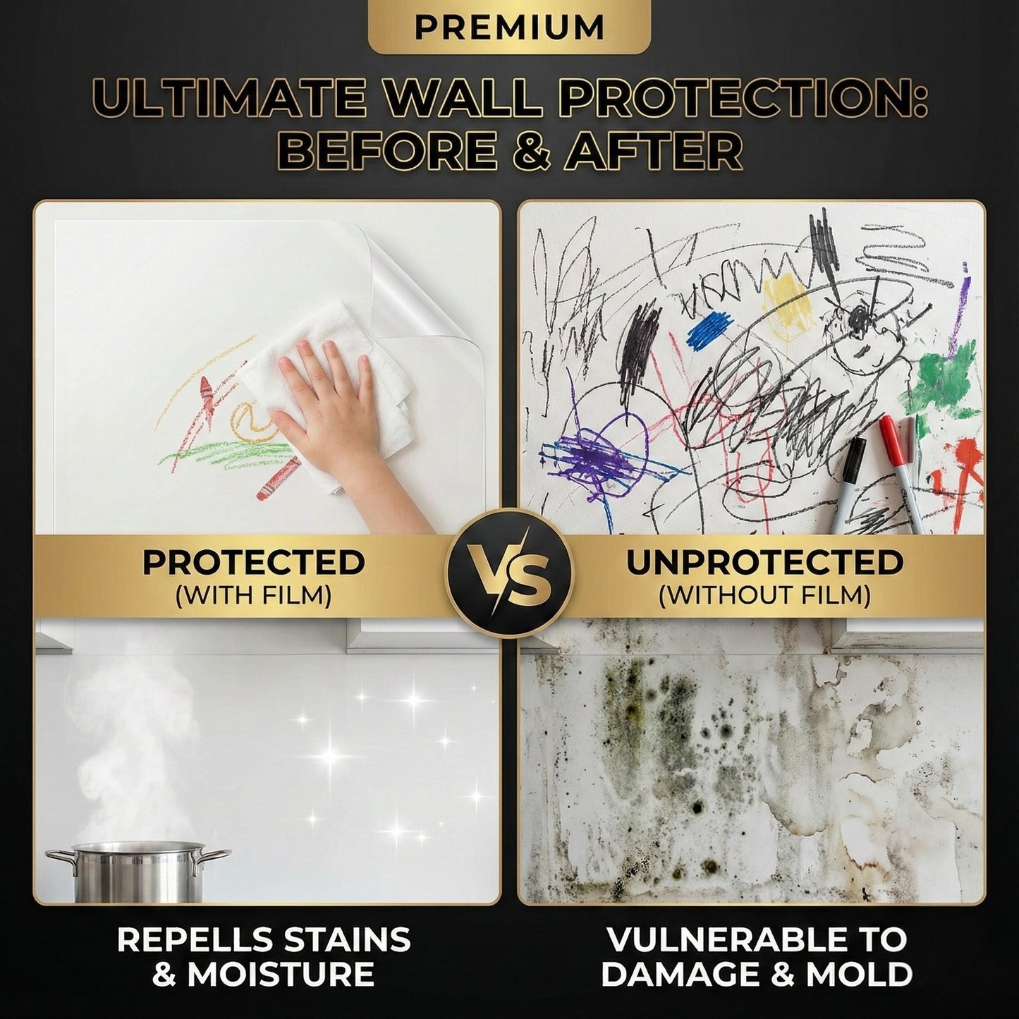 Self- Adhesive Transparent Electrostatic Wall Protection Film || Buy 1 Get 1 Free